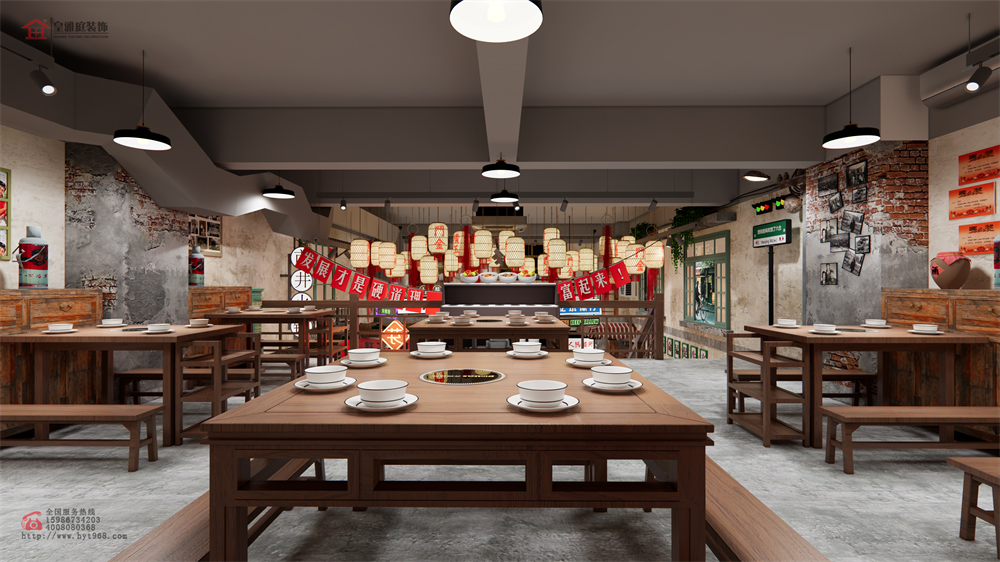 市井火锅店效果图